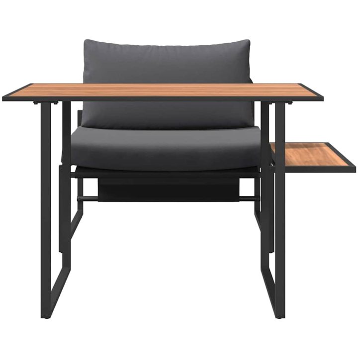 2-delars trädgårds matsalsset med enstaka sittplats och antracitkuddar vidaXL 70 x 117 x 67.5 cm – bild 7