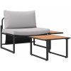 2-delars Trädgårdsoffset Sittplats med Ljusgrå Kuddar vidaXL 70 x 117.5 x 68 cm – miniatyr 6