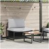 2-delars Trädgårdsoffset Sittplats med Ljusgrå Kuddar vidaXL 70 x 117.5 x 68 cm – miniatyr 1
