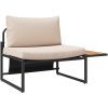 2-delat trädgårds matgrupp enkelstol med taupe kuddar vidaXL 70 x 117 x 67.5 cm – miniatyr 2