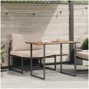 2-delat trädgårds matgrupp enkelstol med taupe kuddar vidaXL 70 x 117 x 67.5 cm – miniatyr 4