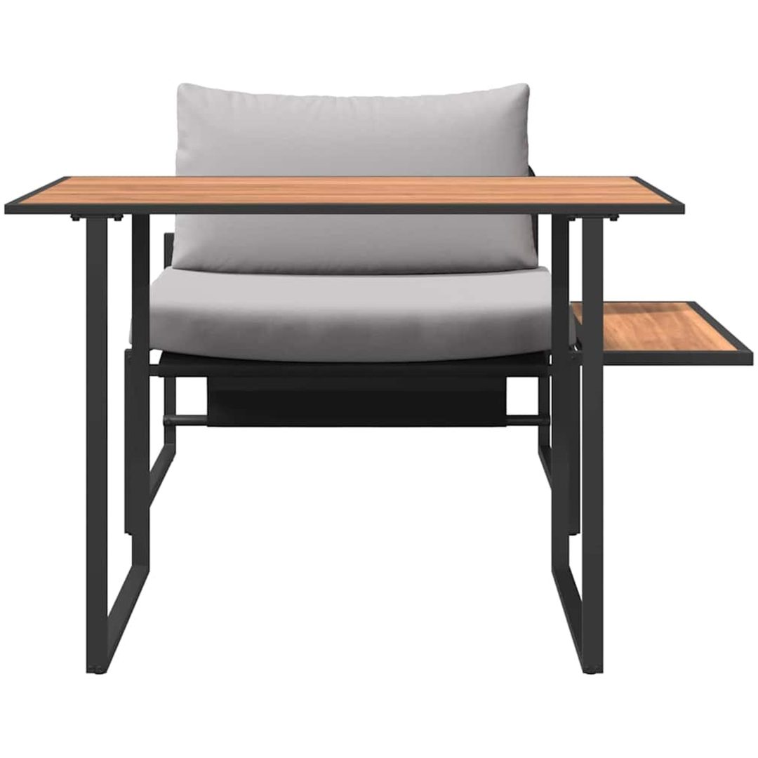 2-delat trädgårdsdining-set med singlesits och ljusgrå kuddar vidaXL 70 x 117 x 67.5 cm – bild 7