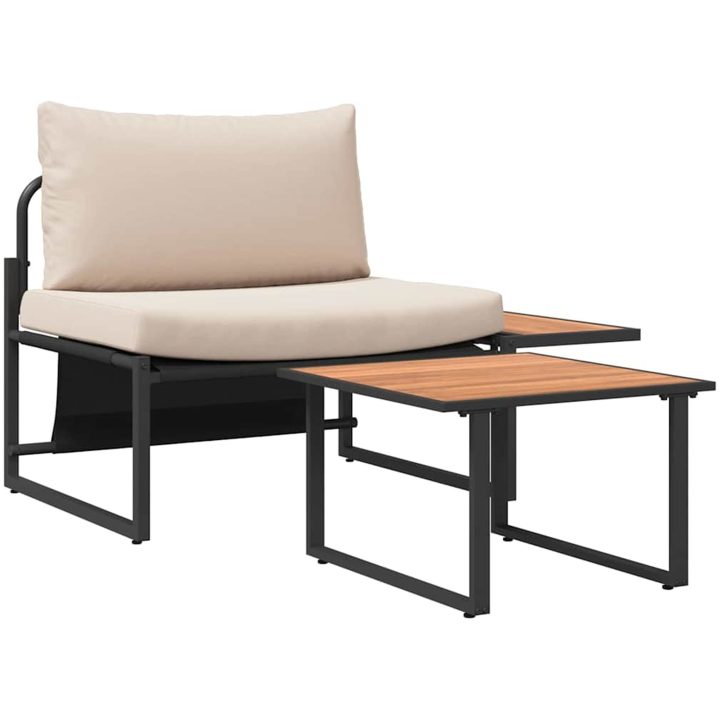 2-delat trädgårdsoffas med taubekuddar vidaXL 70 x 117.5 x 68 cm – bild 6