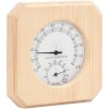 2-i-1 Bastutermometer & hygrometer sandur set massiv furu vidaXL – miniatyr 2