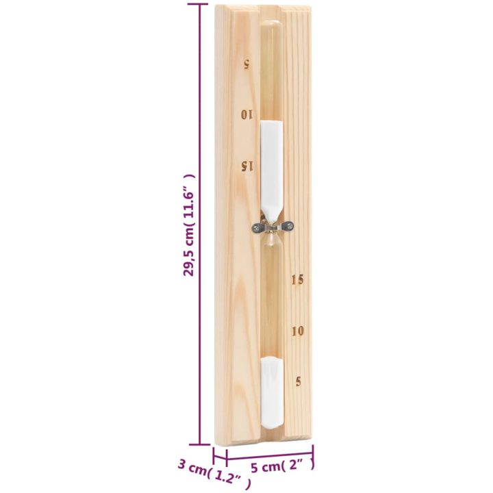 2-i-1 Bastutermometer & hygrometer sandur set massiv furu vidaXL – bild 11