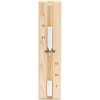 2-i-1 Bastutermometer & hygrometer sandur set massiv furu vidaXL – miniatyr 7