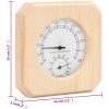 2-i-1 Bastutermometer & hygrometer sandur set massiv furu vidaXL – miniatyr 10