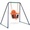 2-i-1 Enkelgunga och barngunga orange vidaXL – miniatyr 5