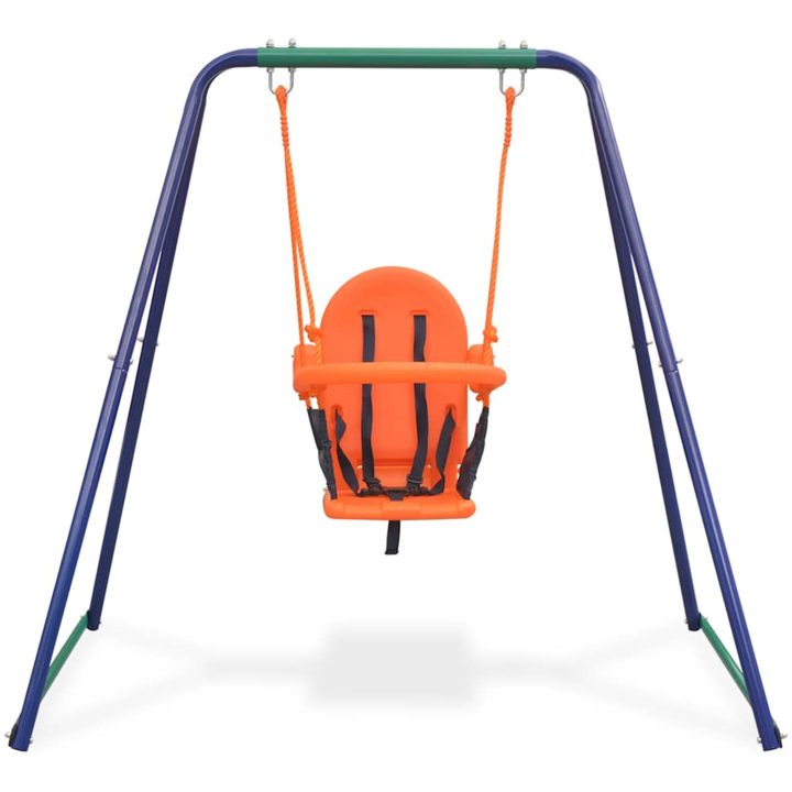 2-i-1 Enkelgunga och barngunga orange vidaXL – bild 6