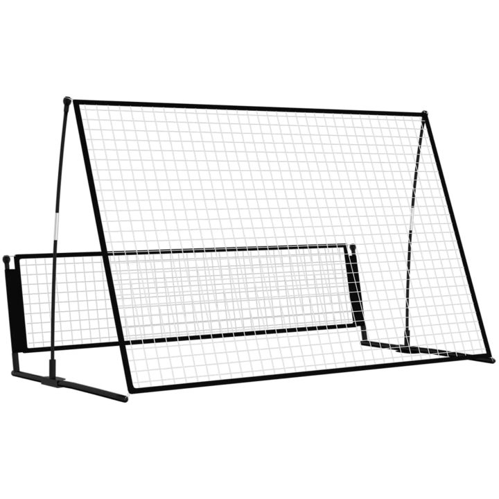 2-i-1 returnät/fotbollsmål 202x104x120 cm stål vidaXL – bild 5