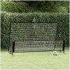 2-i-1 returnät/fotbollsmål 202x104x120 cm stål vidaXL – miniatyr 1