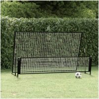 2-i-1 returnät/fotbollsmål 202x104x120 cm stål vidaXL
