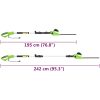 2-i-1 Teleskopisk stångsåg/häcktrimmer 25/41 cm 710/550W vidaXL – miniatyr 12
