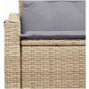 2-Sits Gårdssoffa med Förvaring & Kuddar Beige Poly Rattan vidaXL 123 x 62 x 69 cm – miniatyr 7