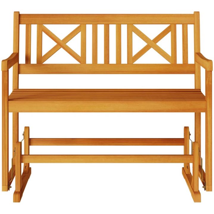2-sits Trädgårds Gungbänk Massivt trä Akacia vidaXL 110 x 59 x 97 cm – bild 4