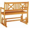 2-sits Trädgårds Gungbänk Massivt trä Akacia vidaXL 110 x 59 x 97 cm – miniatyr 6