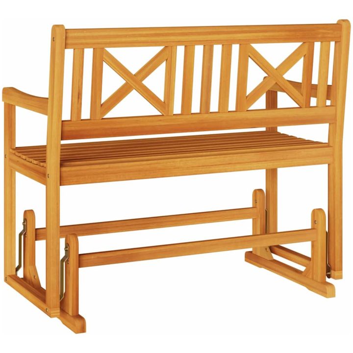 2-sits Trädgårds Gungbänk Massivt trä Akacia vidaXL 110 x 59 x 97 cm – bild 6