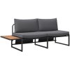 2-sits trädgårdsoffa med antracitkuddar vidaXL 200,5 x 70 x 85,5 cm – miniatyr 2