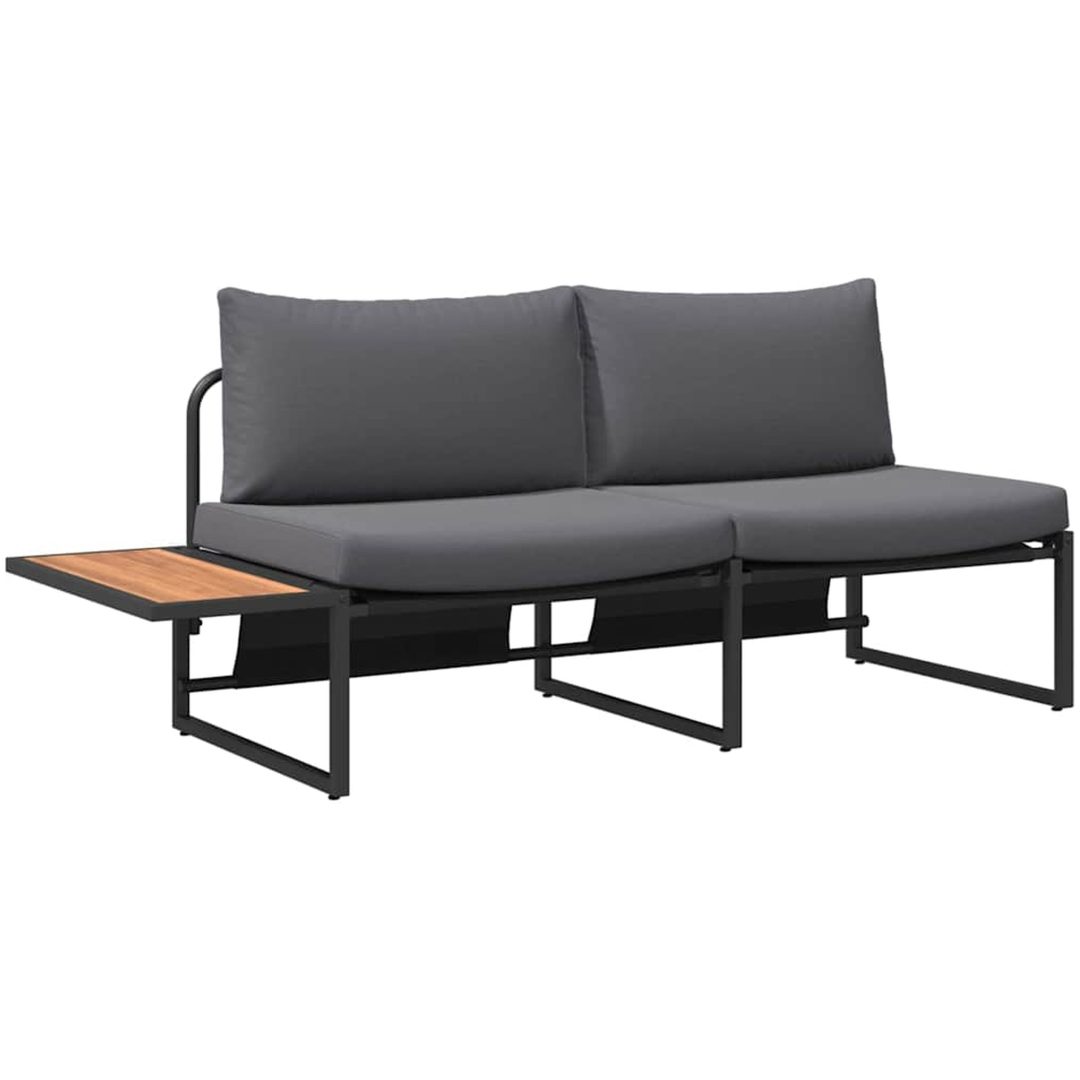 2-sits trädgårdsoffa med antracitkuddar vidaXL 200,5 x 70 x 85,5 cm – bild 2