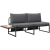 2-sits trädgårdsoffa med antracitkuddar vidaXL 200,5 x 70 x 85,5 cm – miniatyr 3