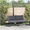 2-sits trädgårdsoffa med antracitkuddar vidaXL 200,5 x 70 x 85,5 cm – miniatyr 4