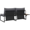 2-sits trädgårdsoffa med antracitkuddar vidaXL 200,5 x 70 x 85,5 cm – miniatyr 5