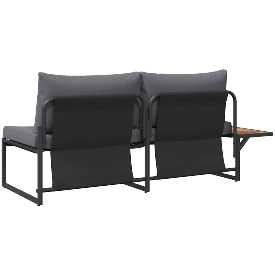 2-sits trädgårdsoffa med antracitkuddar vidaXL 200,5 x 70 x 85,5 cm – bild 5