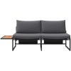 2-sits trädgårdsoffa med antracitkuddar vidaXL 200,5 x 70 x 85,5 cm – miniatyr 6