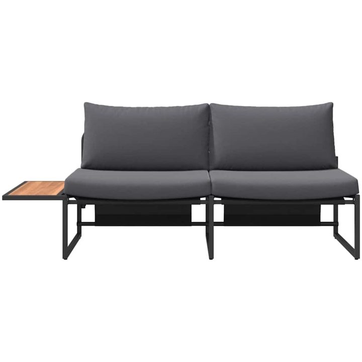 2-sits trädgårdsoffa med antracitkuddar vidaXL 200,5 x 70 x 85,5 cm – bild 6