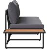 2-sits trädgårdsoffa med antracitkuddar vidaXL 200,5 x 70 x 85,5 cm – miniatyr 7