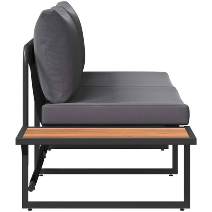 2-sits trädgårdsoffa med antracitkuddar vidaXL 200,5 x 70 x 85,5 cm – bild 7