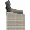 2-Sits Trädgårdsoffa med Förvaring & Dynor Grå Poly Rattan vidaXL 123 x 62 x 69 cm – miniatyr 5