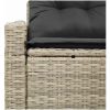 2-Sits Trädgårdsoffa med Förvaring & Dynor Grå Poly Rattan vidaXL 123 x 62 x 69 cm – miniatyr 7