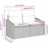 2-Sits Trädgårdsoffa med Förvaring & Dynor Grå Poly Rattan vidaXL 123 x 62 x 69 cm – miniatyr 9