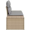 2-sits Trädgårdsoffa med Förvaring & Kuddar Beige Poly Rattan vidaXL 184 x 61 x 69 cm – miniatyr 5