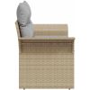 2-sits Trädgårdsoffa med Förvaring & Kuddar Beige Poly Rotting vidaXL 141 x 61,5 x 69 cm – miniatyr 6