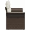 2-sits Trädgårdsoffa med Förvaring & Kuddar Brun Poly Rattan vidaXL 141 x 61,5 x 69 cm – miniatyr 5