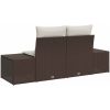 2-sits trädgårdsoffa med förvaring & kuddar Brun Poly Rottning vidaXL 184 x 62 x 85 cm – miniatyr 4