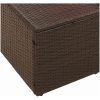 2-sits trädgårdsoffa med förvaring & kuddar Brun Poly Rottning vidaXL 184 x 62 x 85 cm – miniatyr 8