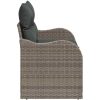 2-Sits Trädgårdsoffa med Förvaring & Kuddar Grå Poly Rattan vidaXL 121 x 62 x 69 cm – miniatyr 5