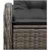 2-Sits Trädgårdsoffa med Förvaring & Kuddar Grå Poly Rattan vidaXL 121 x 62 x 69 cm – miniatyr 6