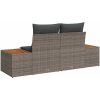 2-Sits Trädgårdsoffa med Förvaring och Kuddar Grå Poly Rattan vidaXL 184 x 62 x 85 cm – miniatyr 7