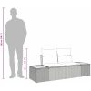 2-Sits Trädgårdsoffa med Förvaring och Kuddar Grå Poly Rattan vidaXL 184 x 62 x 85 cm – miniatyr 9