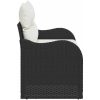 2-sits Trädgårdsoffa med Förvaring och Kuddar Svart Poly Rattan vidaXL 121 x 62 x 69 cm – miniatyr 5