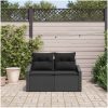 2-Sits Trädgårdsoffa med Förvaring&Kuddar Svart Poly Rattan vidaXL 123 x 62 x 85 cm – miniatyr 3