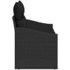 2-Sits Trädgårdsoffa med Förvaring&Kuddar Svart Poly Rattan vidaXL 123 x 62 x 85 cm – miniatyr 6