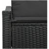 2-Sits Trädgårdsoffa med Förvaring&Kuddar Svart Poly Rattan vidaXL 123 x 62 x 85 cm – miniatyr 8