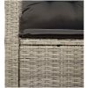 2-Sits Trädgårdsoffa med Kuddar Grå Poly Rattan vidaXL 120 x 62 x 69 cm – miniatyr 7