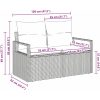 2-Sits Trädgårdsoffa med Kuddar Grå Poly Rattan vidaXL 120 x 62 x 69 cm – miniatyr 8