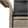 2-Sits Trädgårdsoffa med Kuddar Ljusgrå Poly Rattan vidaXL 141 x 61,5 x 69 cm – miniatyr 7